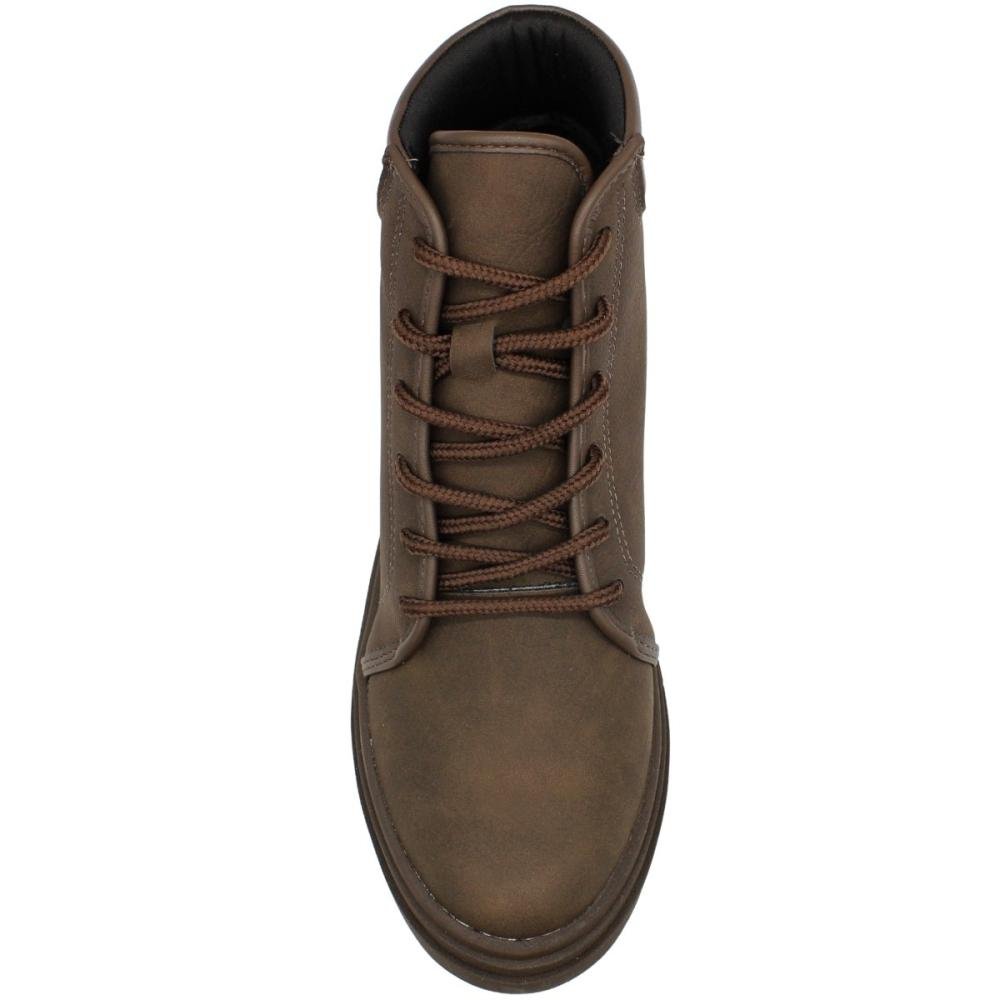 Bota Coturno Moleca Napa Veluna Feminina Marrom 5