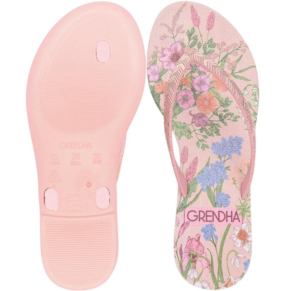 Chinelo De Dedo Grendha Amor Em Flor Feminino Rosa 3