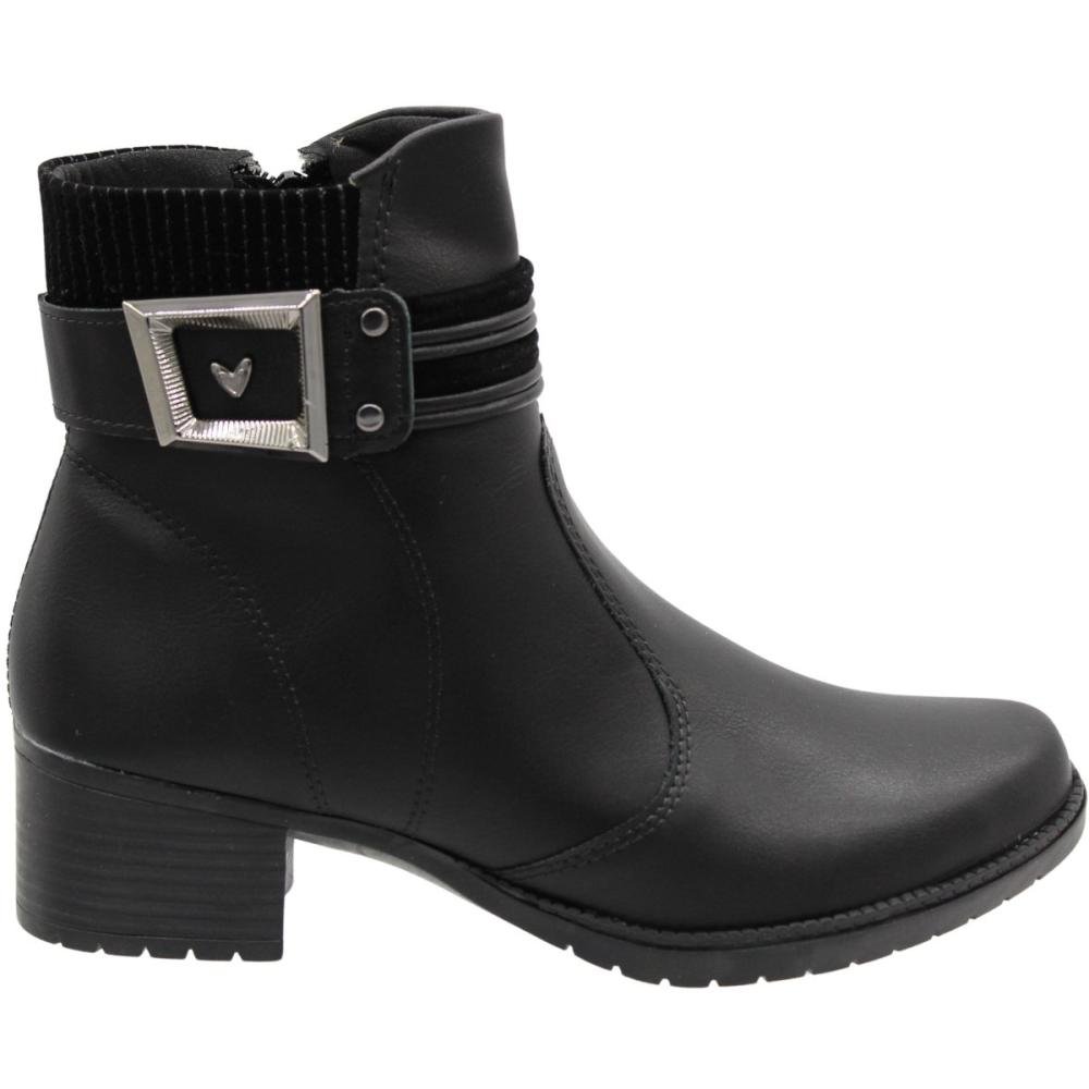 Bota Salto Grosso Mississipi Wolford Fivela Prata Feminina