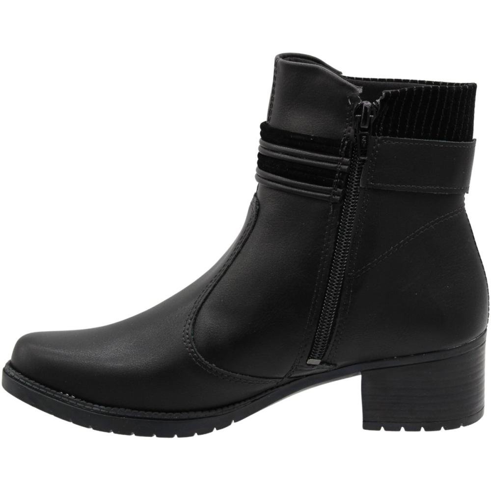Bota Salto Grosso Mississipi Wolford Fivela Prata Feminina Preto 2
