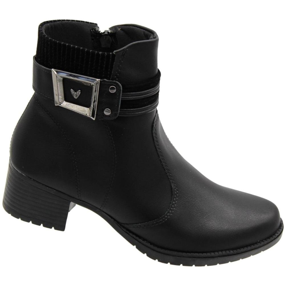 Bota Salto Grosso Mississipi Wolford Fivela Prata Feminina Preto 3