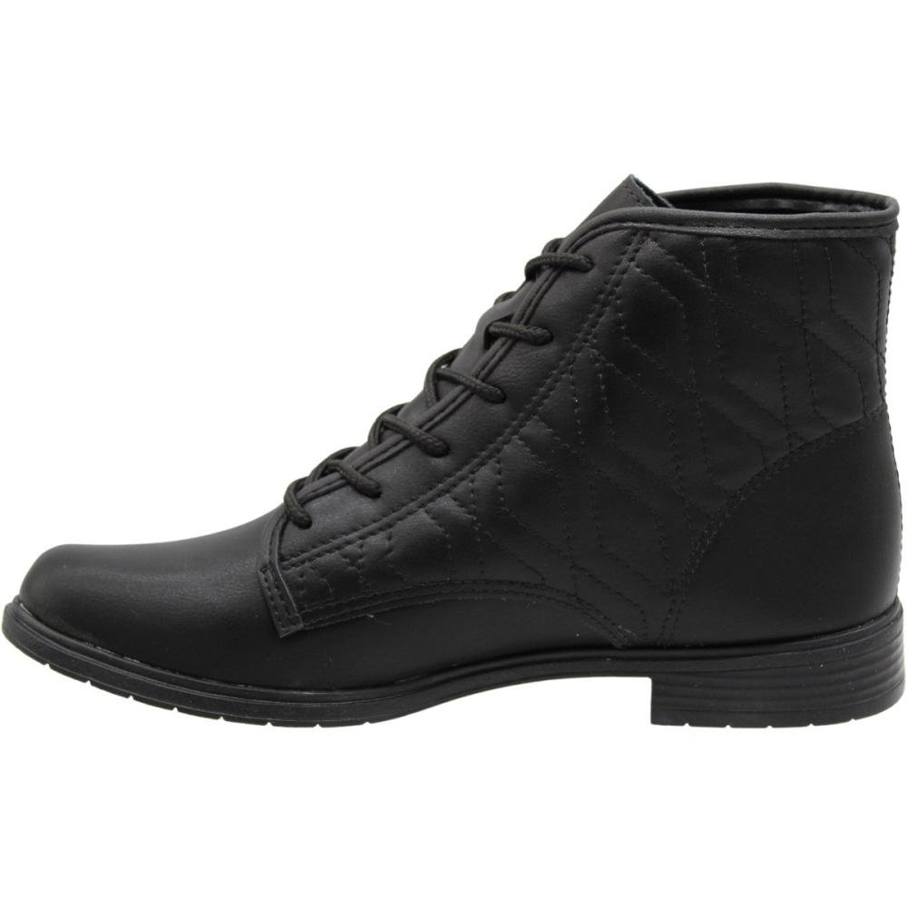 Bota Coturno Cano Médio Mississipi Apliques Metalicos Feminina Preto 2