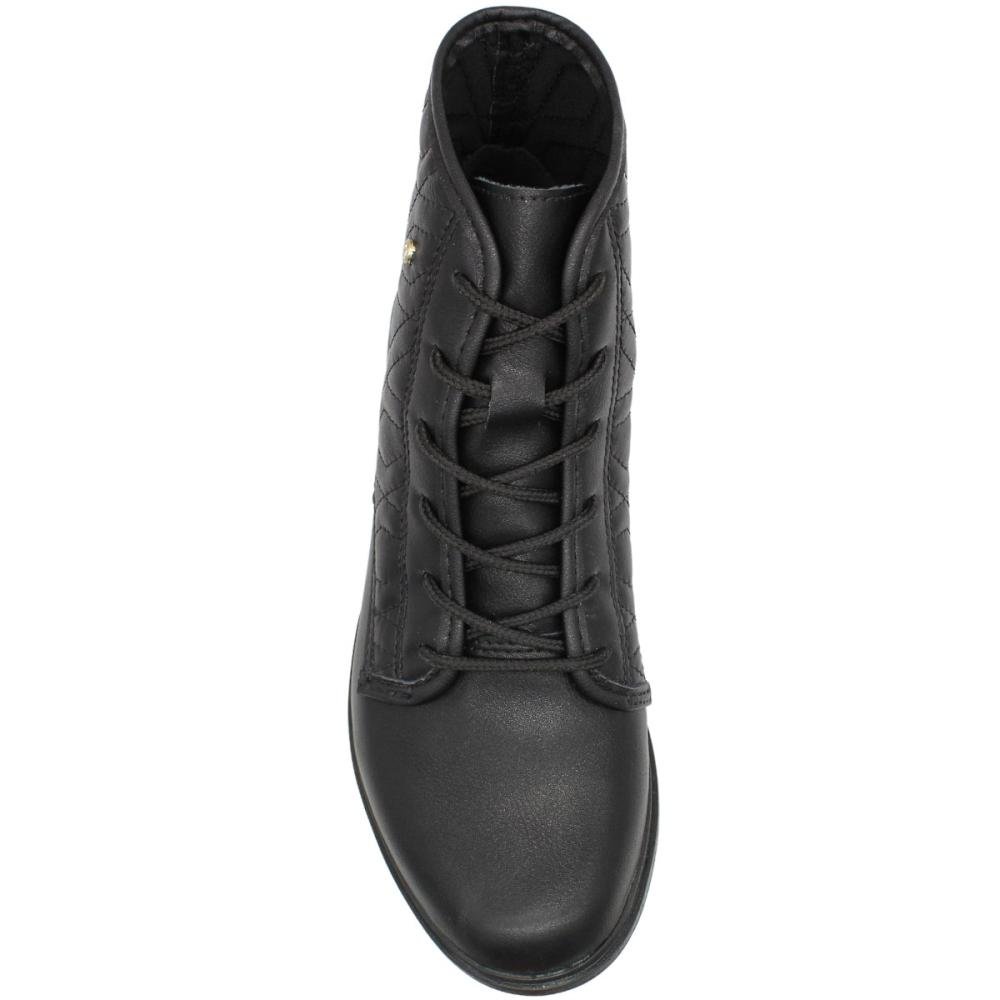Bota Coturno Cano Médio Mississipi Apliques Metalicos Feminina Preto 4