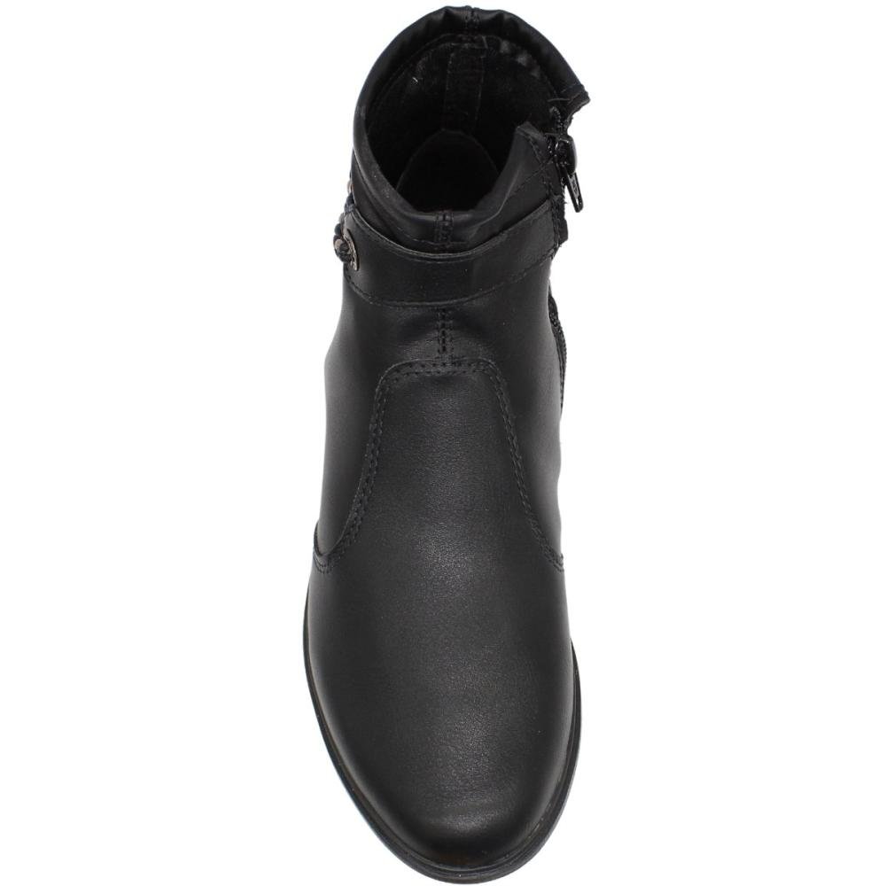 Bota Mississipi Cano Curto Rives Com tiras Trançadas Feminina Preto 4