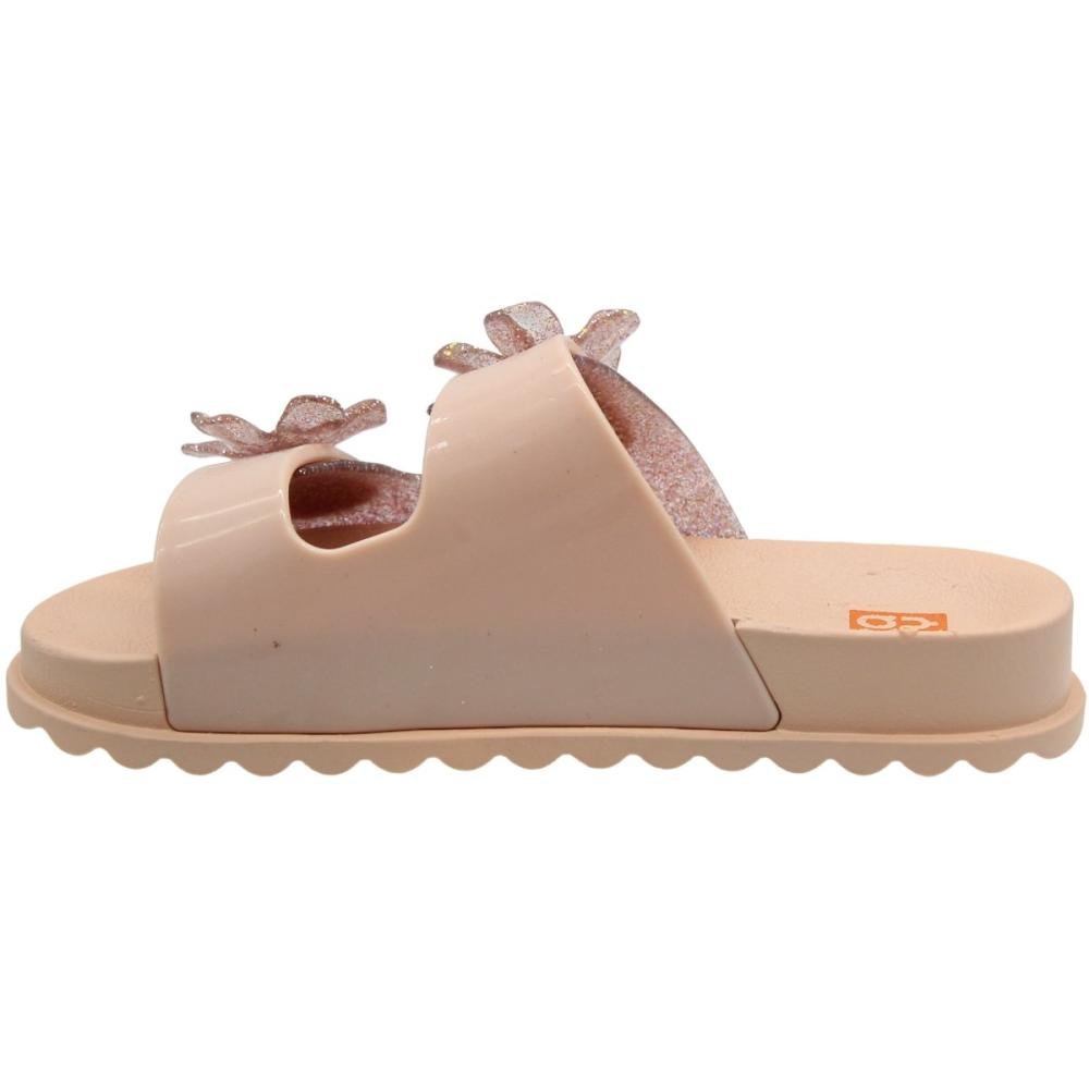 Tamanco Slide Plataforma Infantil Zaxy Flowers Menina Rosa 2
