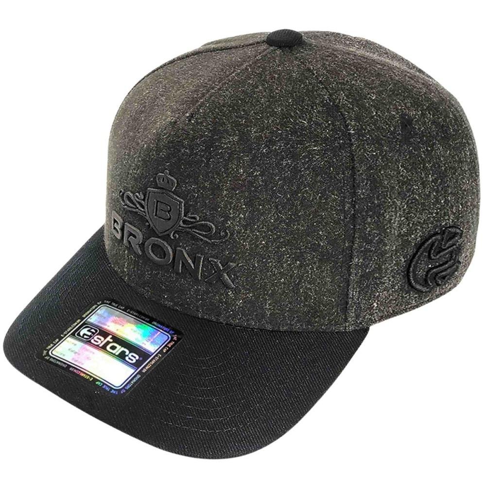 Boné Ajustável E Stars Bronx Baseball Feltro Masculino Preto 2