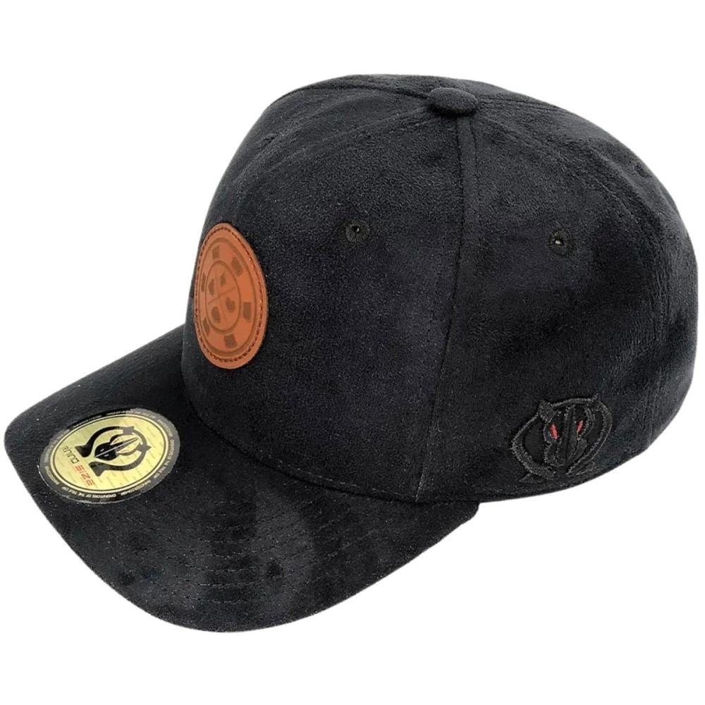 Boné Aba Curva Ajustável Rhinosize Naipes Camurça Masculino Preto 2