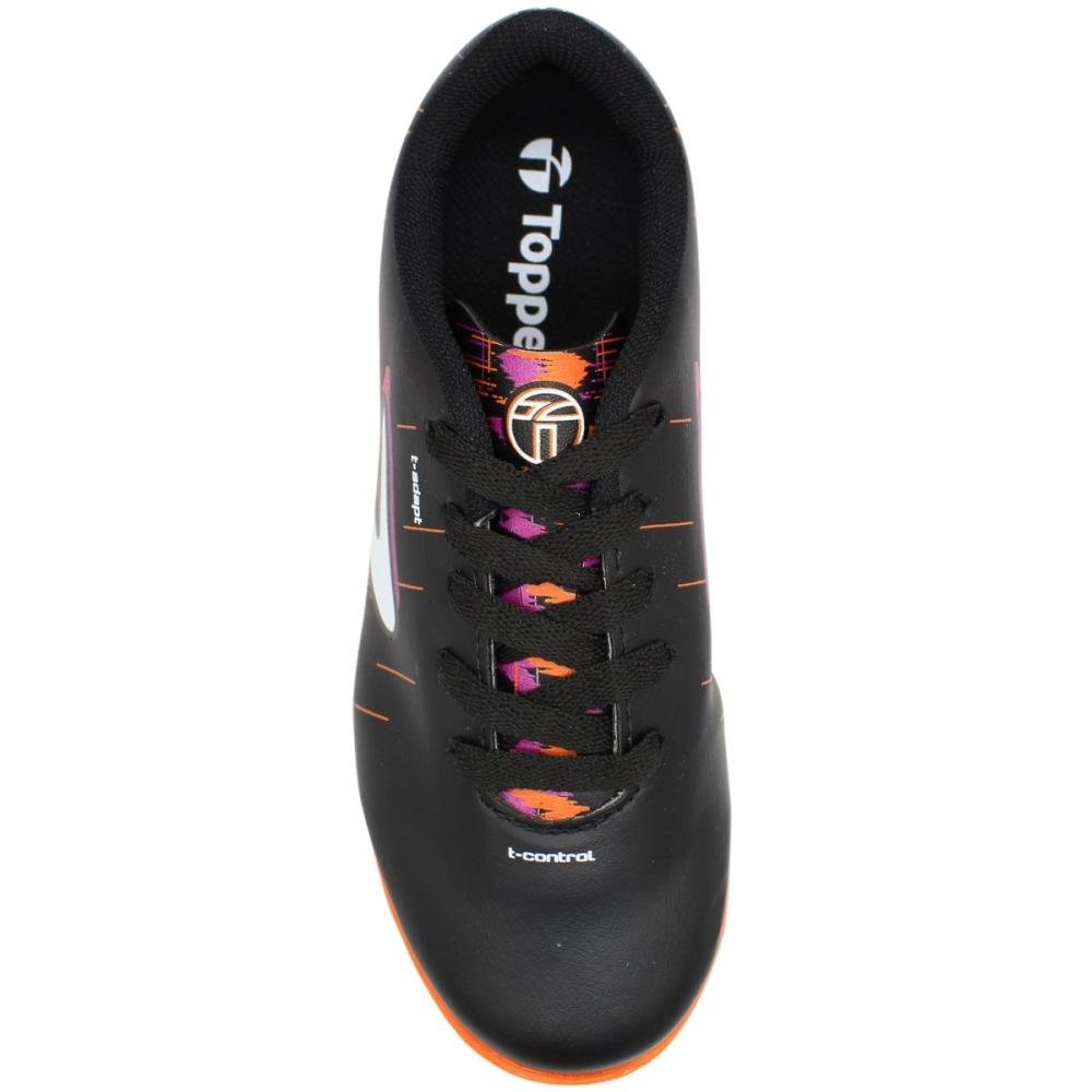 Chuteira Futsal Indoor Infantil Topper Slick VII Menino Preto 4