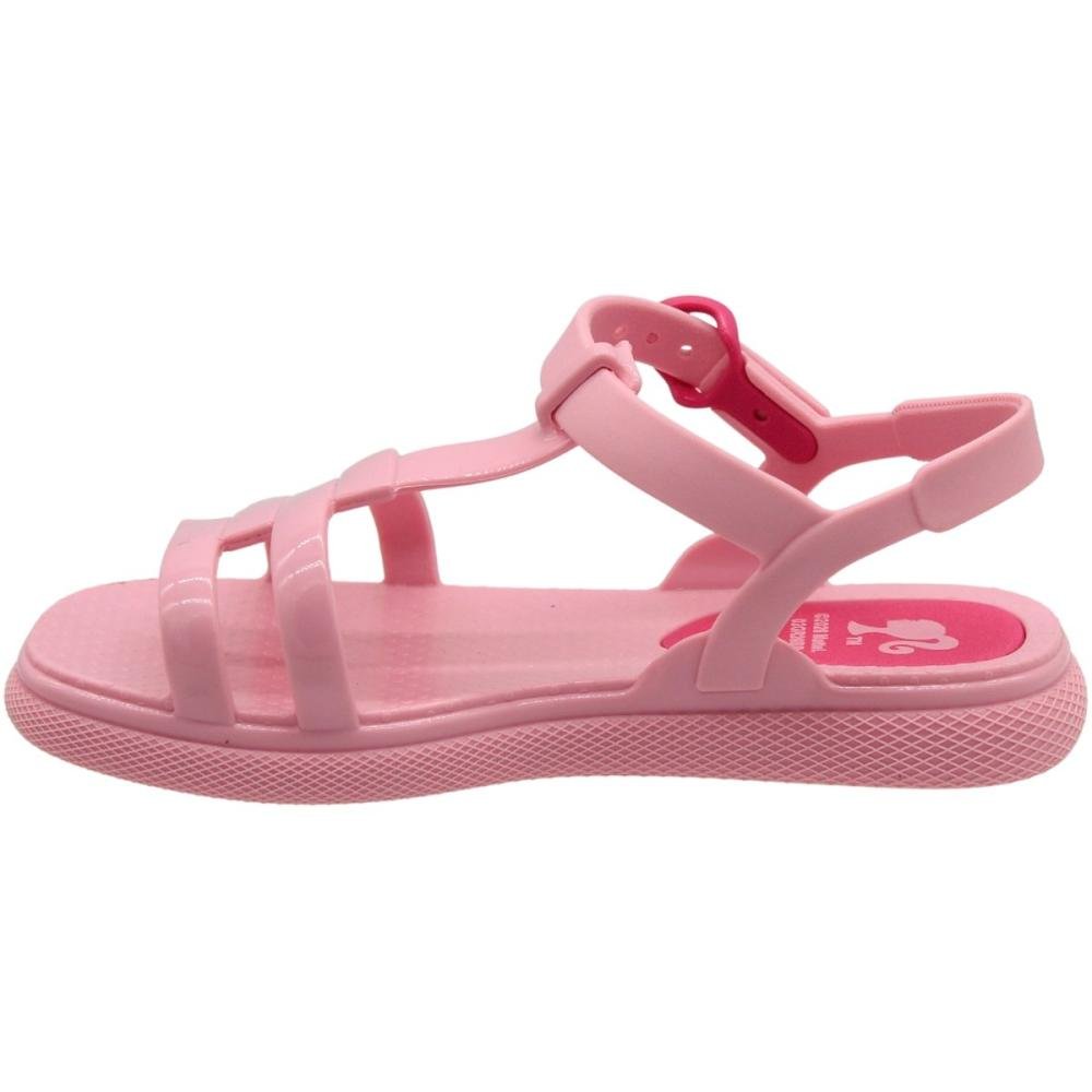 Sandália Rasteira Infantil Grendene Kids Glass Flat Menina Rosa 2