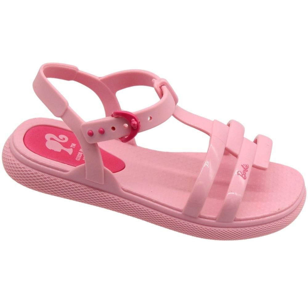 Sandália Rasteira Infantil Grendene Kids Glass Flat Menina Rosa 3