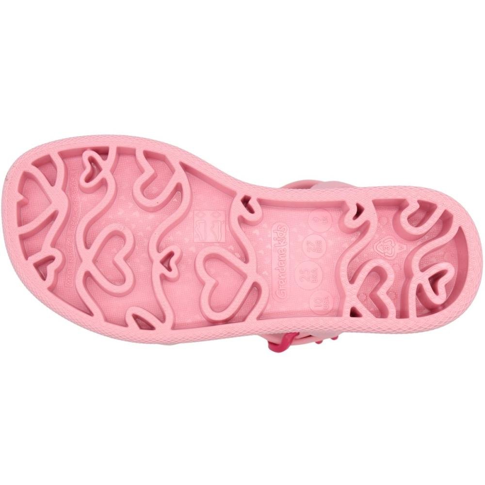 Sandália Rasteira Infantil Grendene Kids Glass Flat Menina Rosa 5