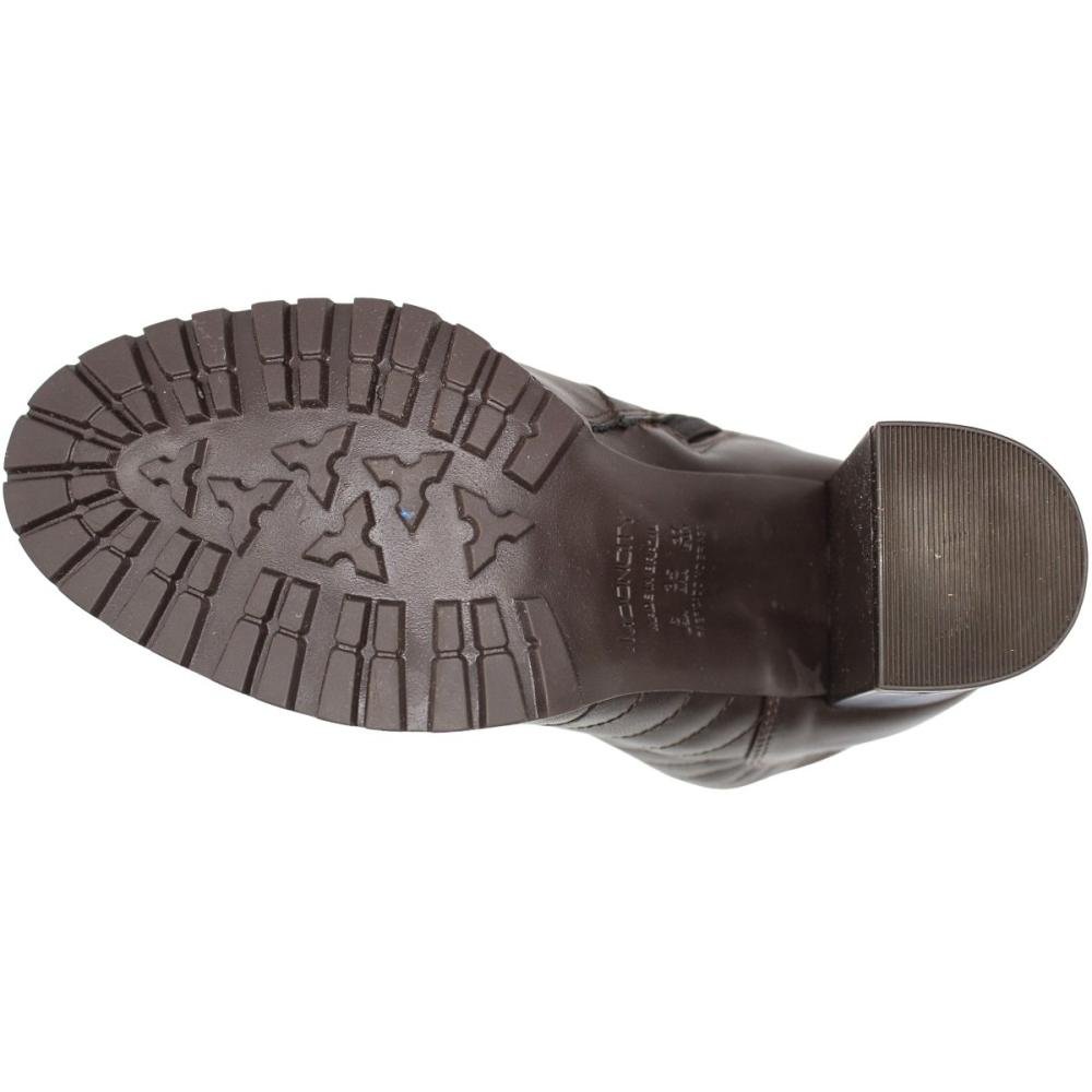 Bota Salto Bloco Grosso Mooncity Cano Médio Feminina Marrom 5