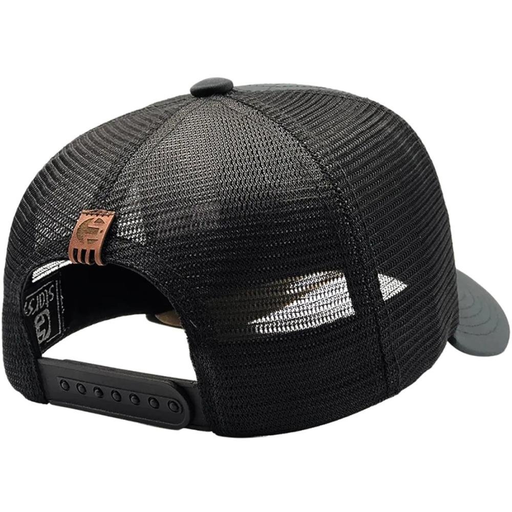 Boné Aba Curva E Stars Trucker Bordado Snapback Masculino Preto 3