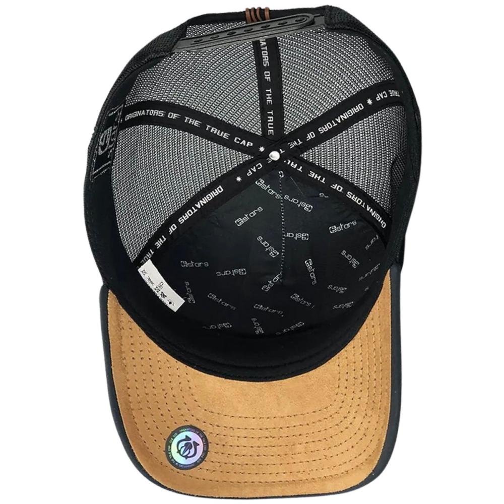 Boné Aba Curva E Stars Trucker Bordado Snapback Masculino Preto 4