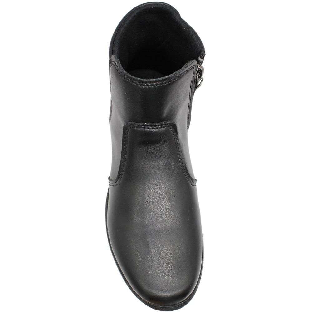 Bota Cano Curto Elisa Melo Pelboot Zíper Feminina Preto 4