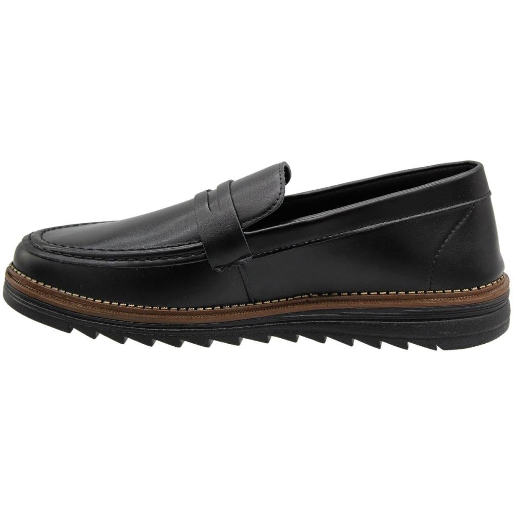 Sapatilha Mocassim West Line Solado Tratorado Masculino Preto 2