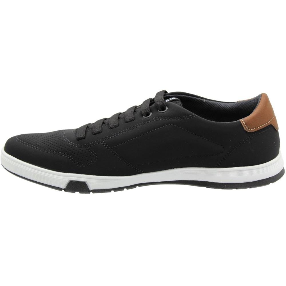 Sapatênis Pegada Microfibra Nobucado Perfuros Masculino Preto 2