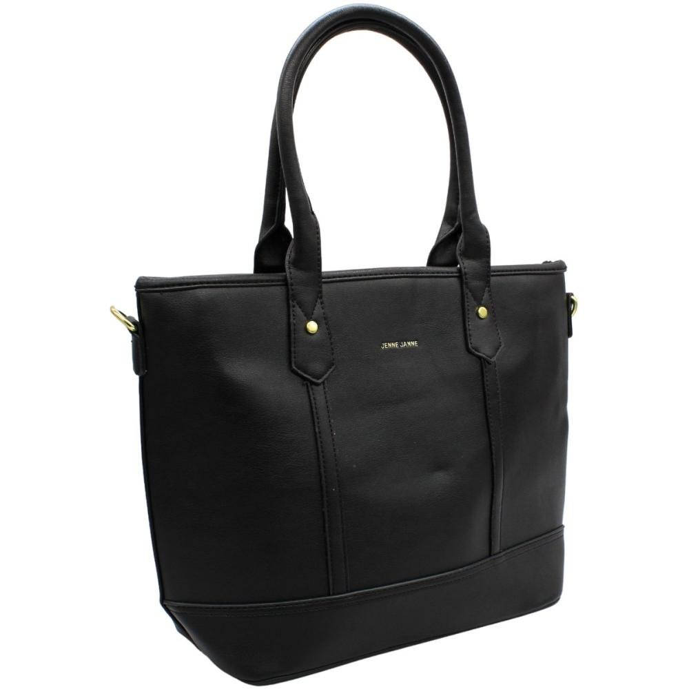 Bolsa De Ombro Jenne Janne Tira Transversal Removível Feminina Preto 2