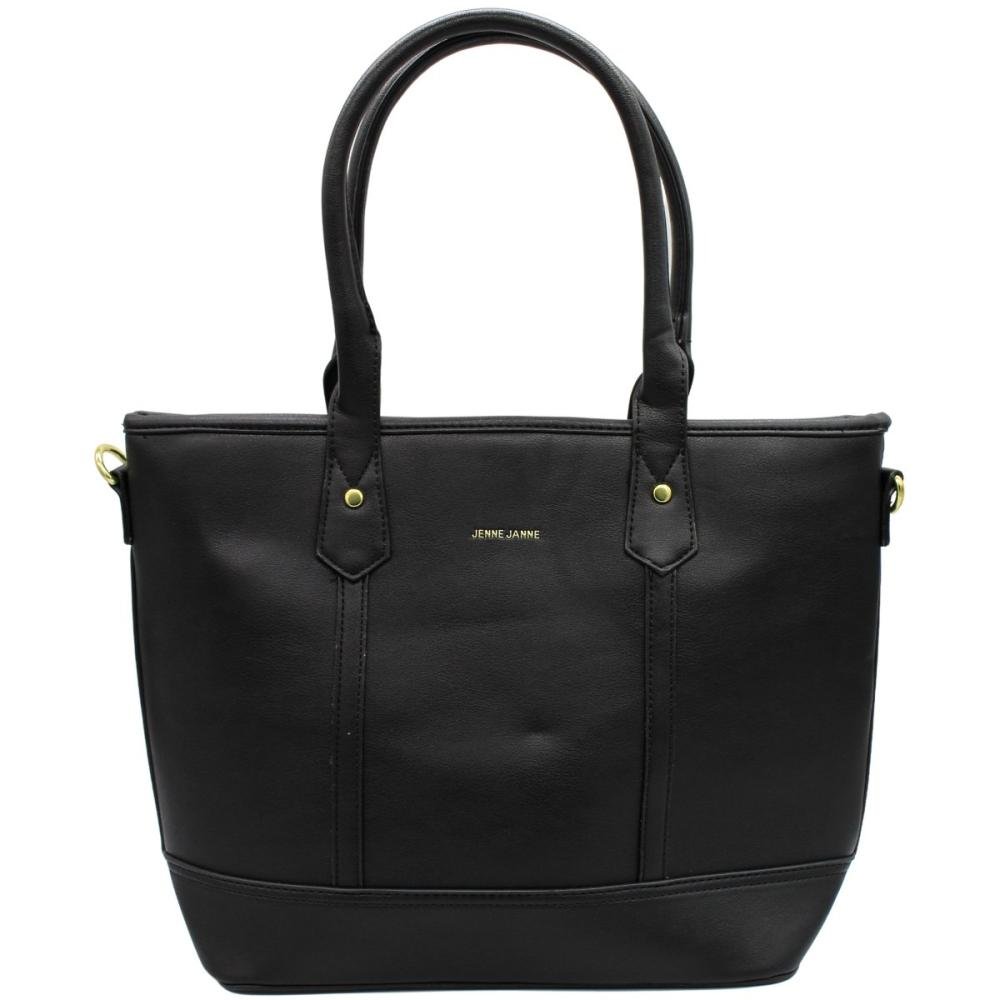 Bolsa De Ombro Jenne Janne Tira Transversal Removível Feminina Preto 3