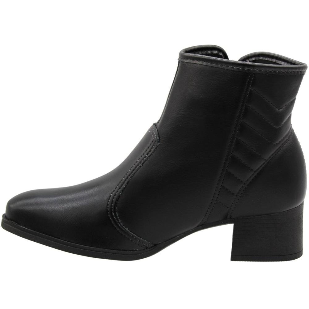 Bota Ankle Boot Dakota Vertuo Aplique Feminina Preto 2