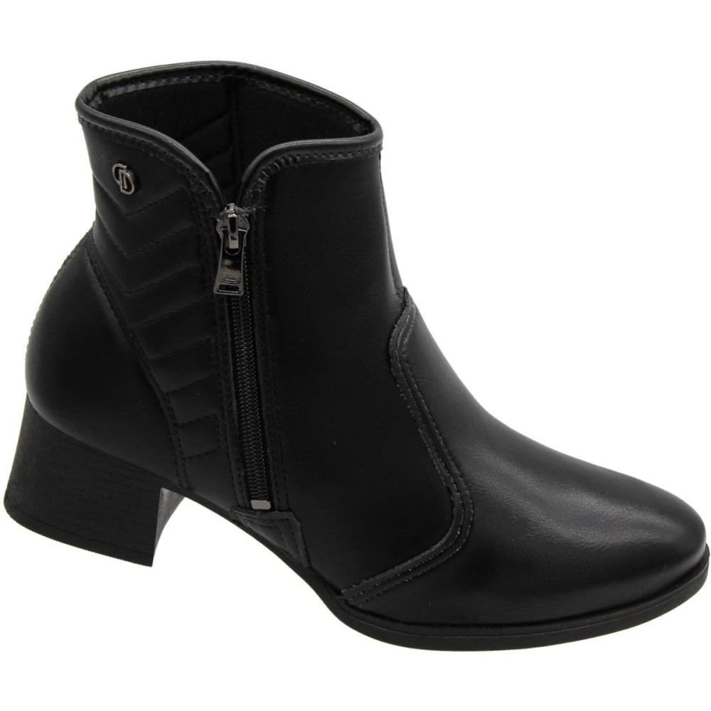 Bota Ankle Boot Dakota Vertuo Aplique Feminina Preto 3