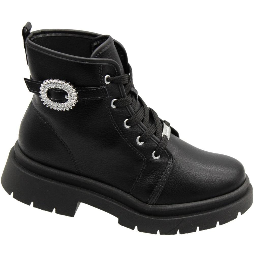 Bota Coturno Infantil Molekinha Zurique Milano Menina Preto 3