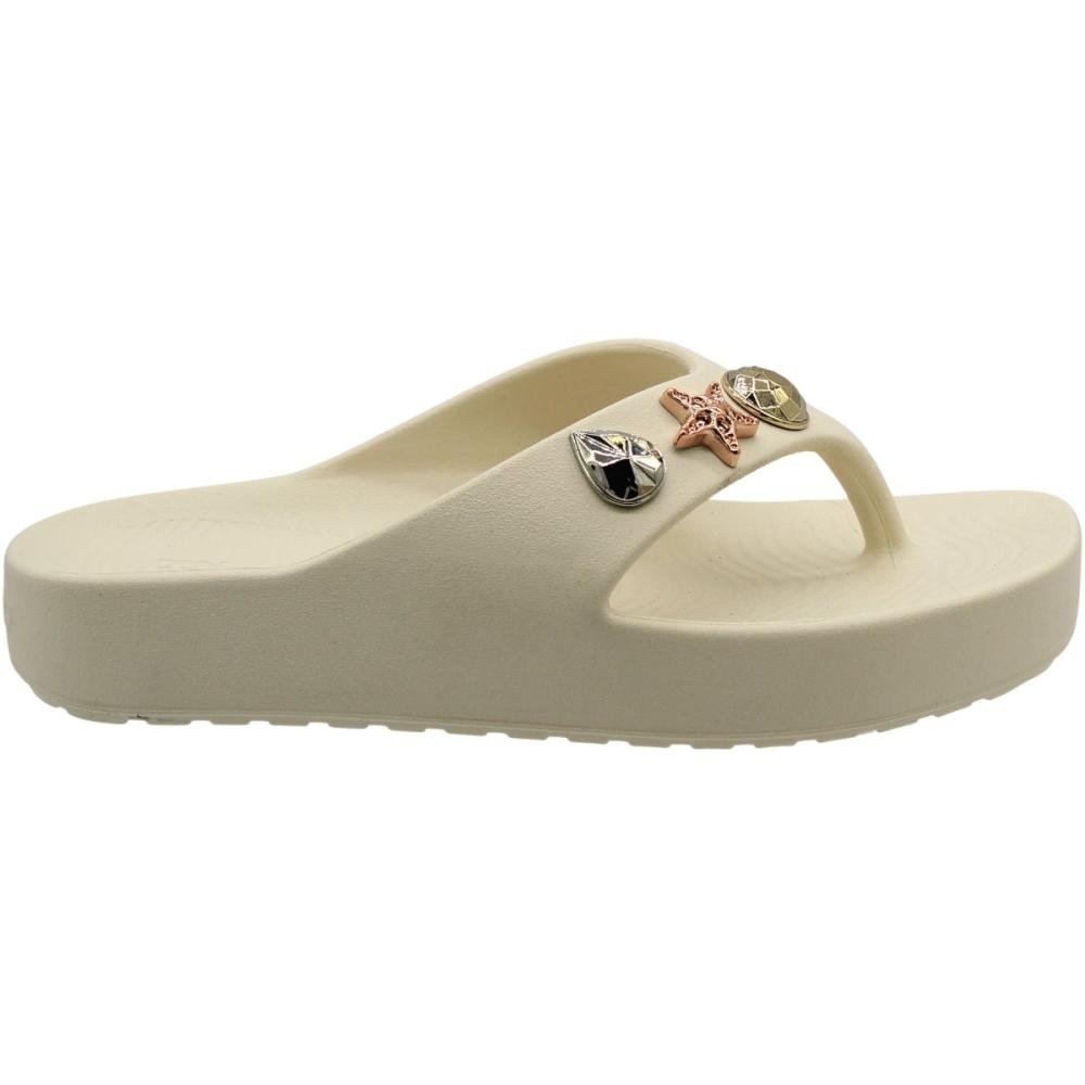 Tamanco De Dedo Zaxy Zen Apliques Feminino Branco 2