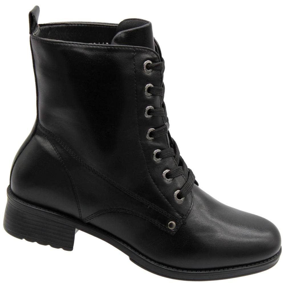 Bota Cano Médio Mooncity Bico Redondo Feminino Preto 3