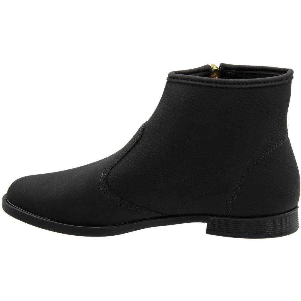 Bota Molekinha Infantil Napa Veluna Apliques Menina Preto 2
