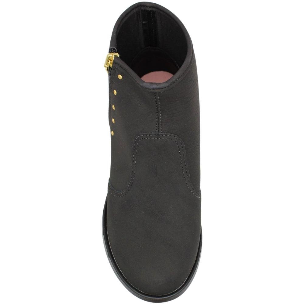 Bota Molekinha Infantil Napa Veluna Apliques Menina Preto 4