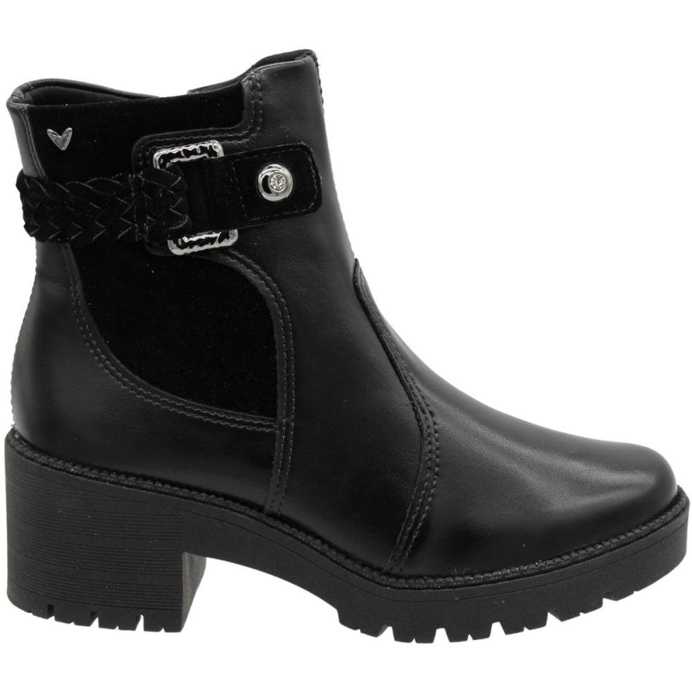 Bota Cano Curto  Mississipi Wolford Tira Trançada  Fivela Prata  Feminina