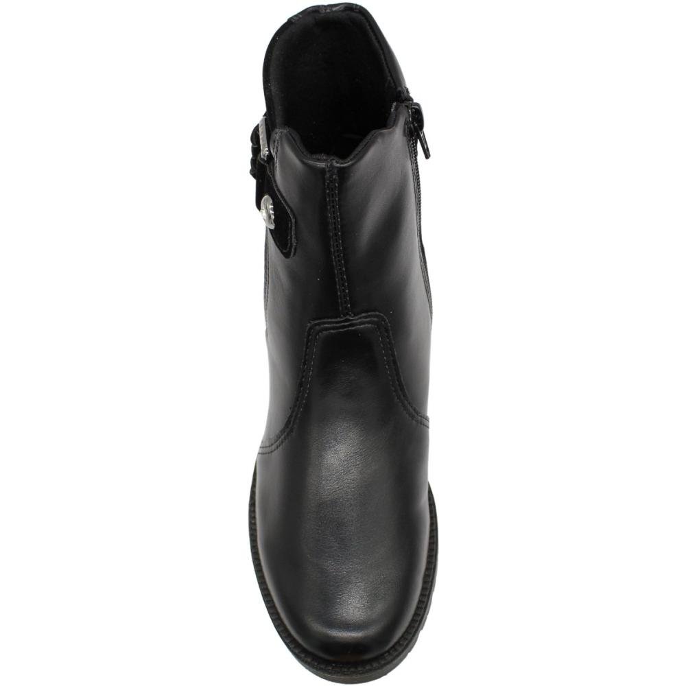 Bota Cano Curto Mississipi Wolford Tira Trançada Fivela Prata Feminina Preto 4