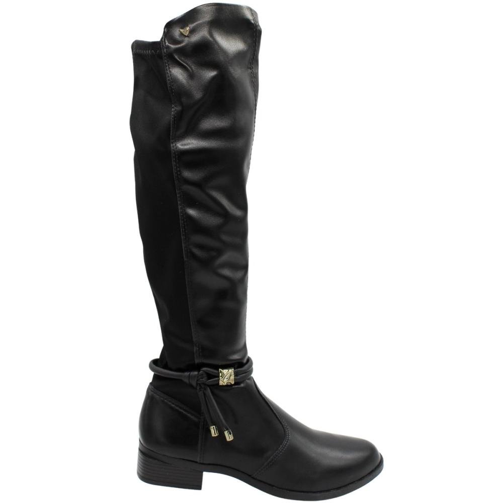 Bota Cano Alto Mississipi Galbani Tiras Aplique Dourado Feminina