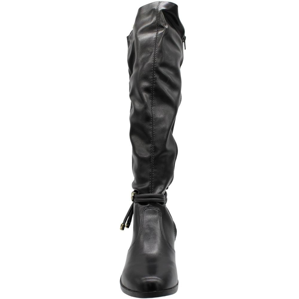 Bota Cano Alto Mississipi Galbani Tiras Aplique Dourado Feminina Preto 4