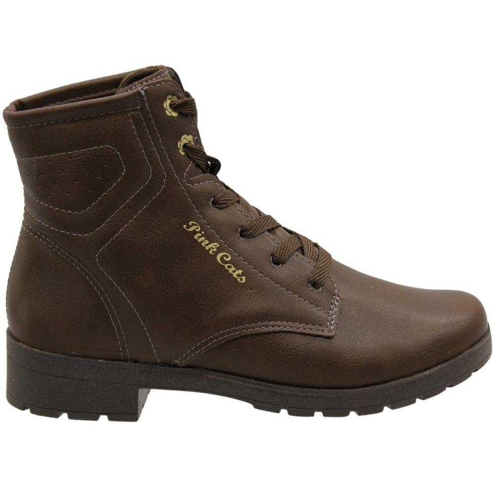 Bota Cano Baixo Infantil Pink Cats Berteli  Menina