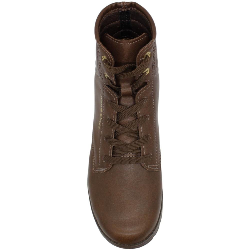 Bota Cano Baixo Infantil Pink Cats Berteli Menina Marrom 4