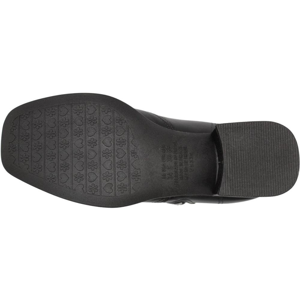 Bota Bico Quadrado Infantil Pink Cats Menina Preto 5