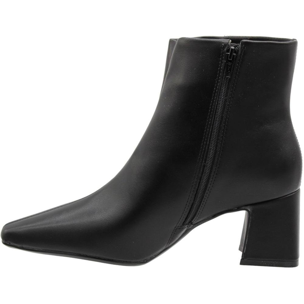 Bota Vizzano Cano Médio Bico Quadrado Feminino Preto 2
