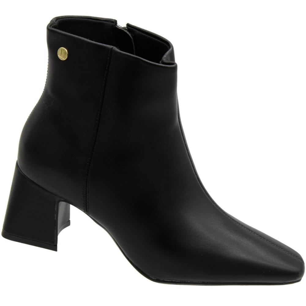 Bota Vizzano Cano Médio Bico Quadrado Feminino Preto 3