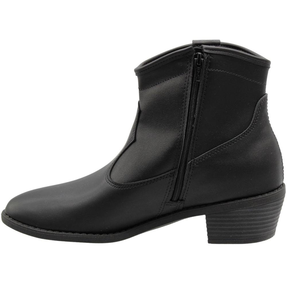 Bota Moleca Cano Baixo Western Feminina  Preto 2