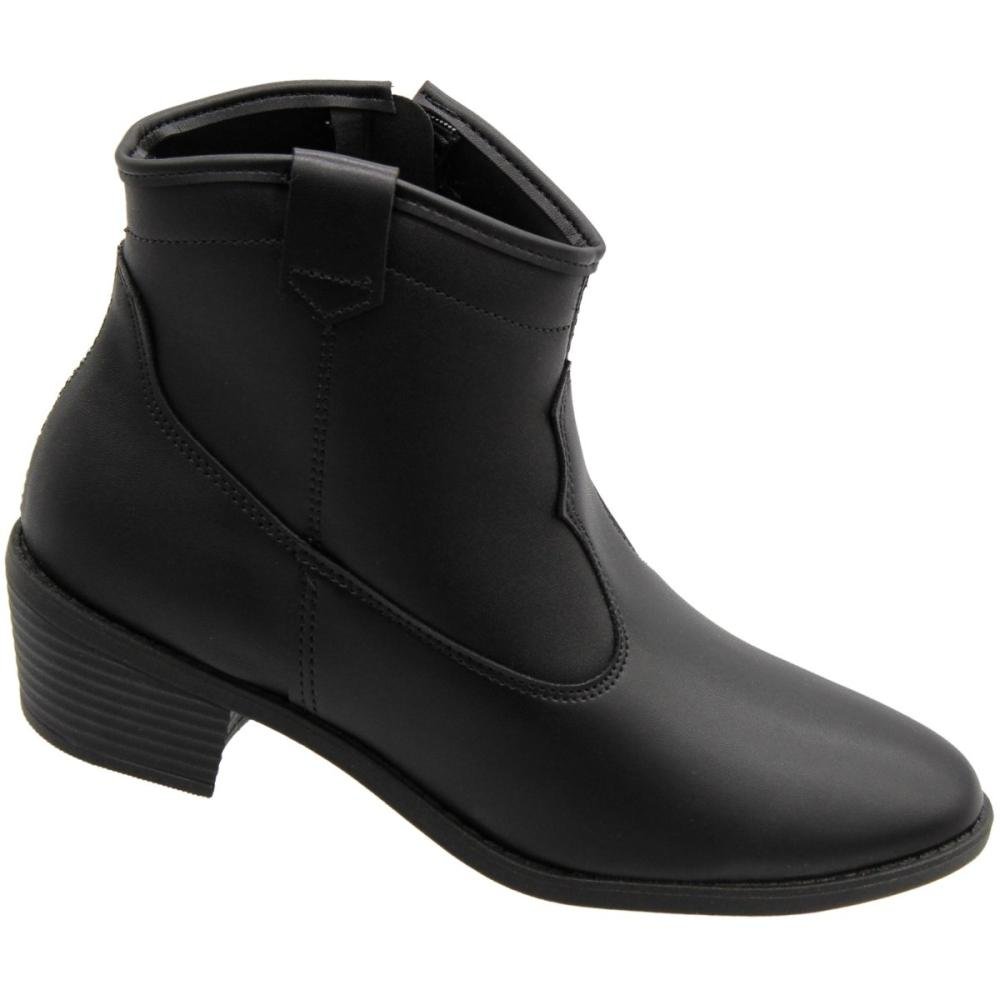 Bota Moleca Cano Baixo Western Feminina  Preto 3