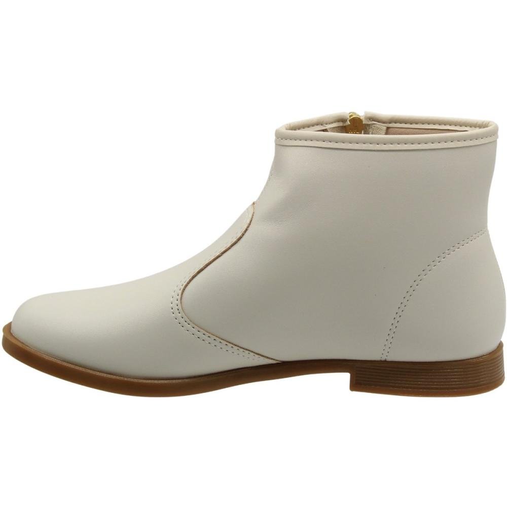 Bota Molekinha Infantil Napa Berlim Apliques Menina Branco 2