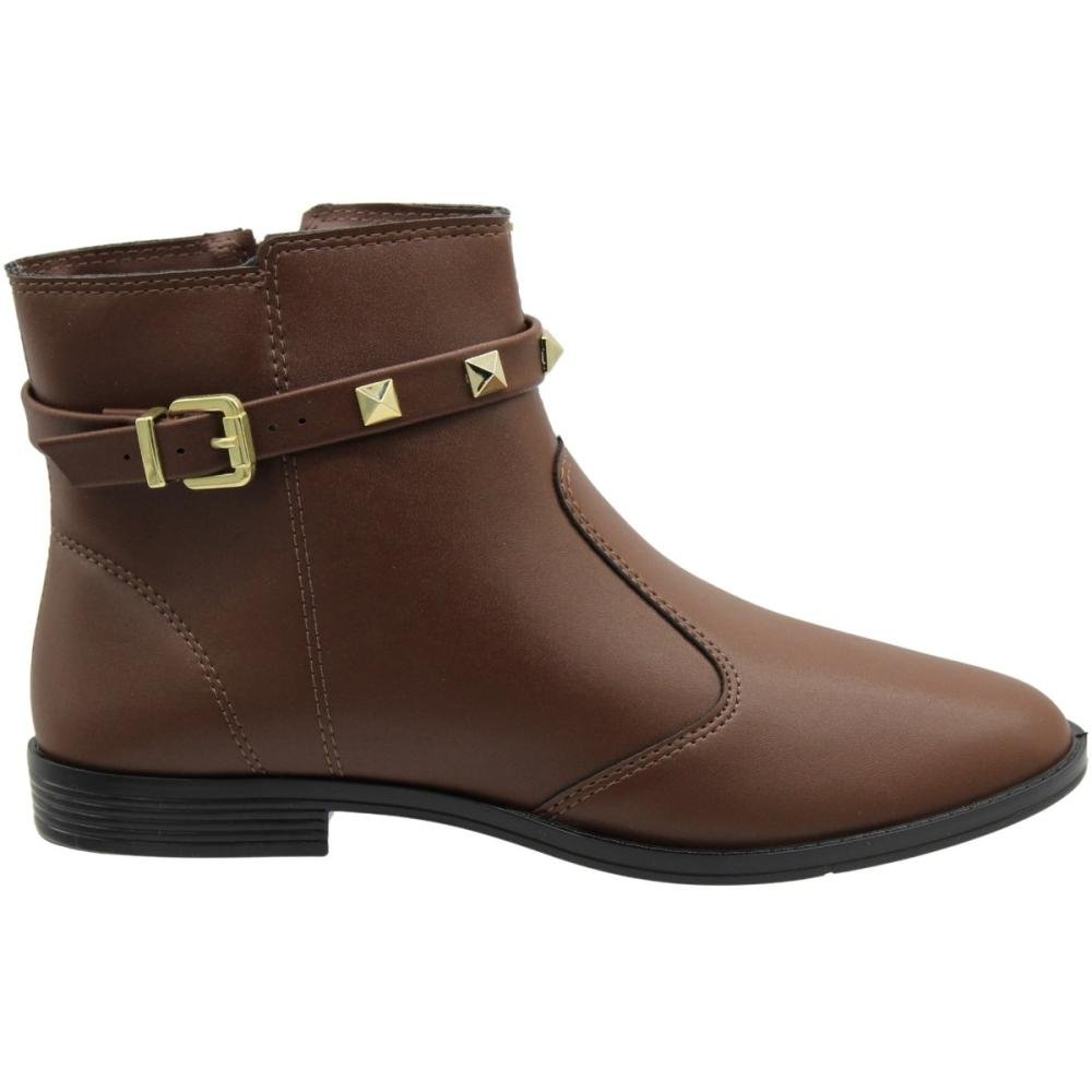 Bota Cano Baixo Moleca Estonia Adorno dourado Feminino