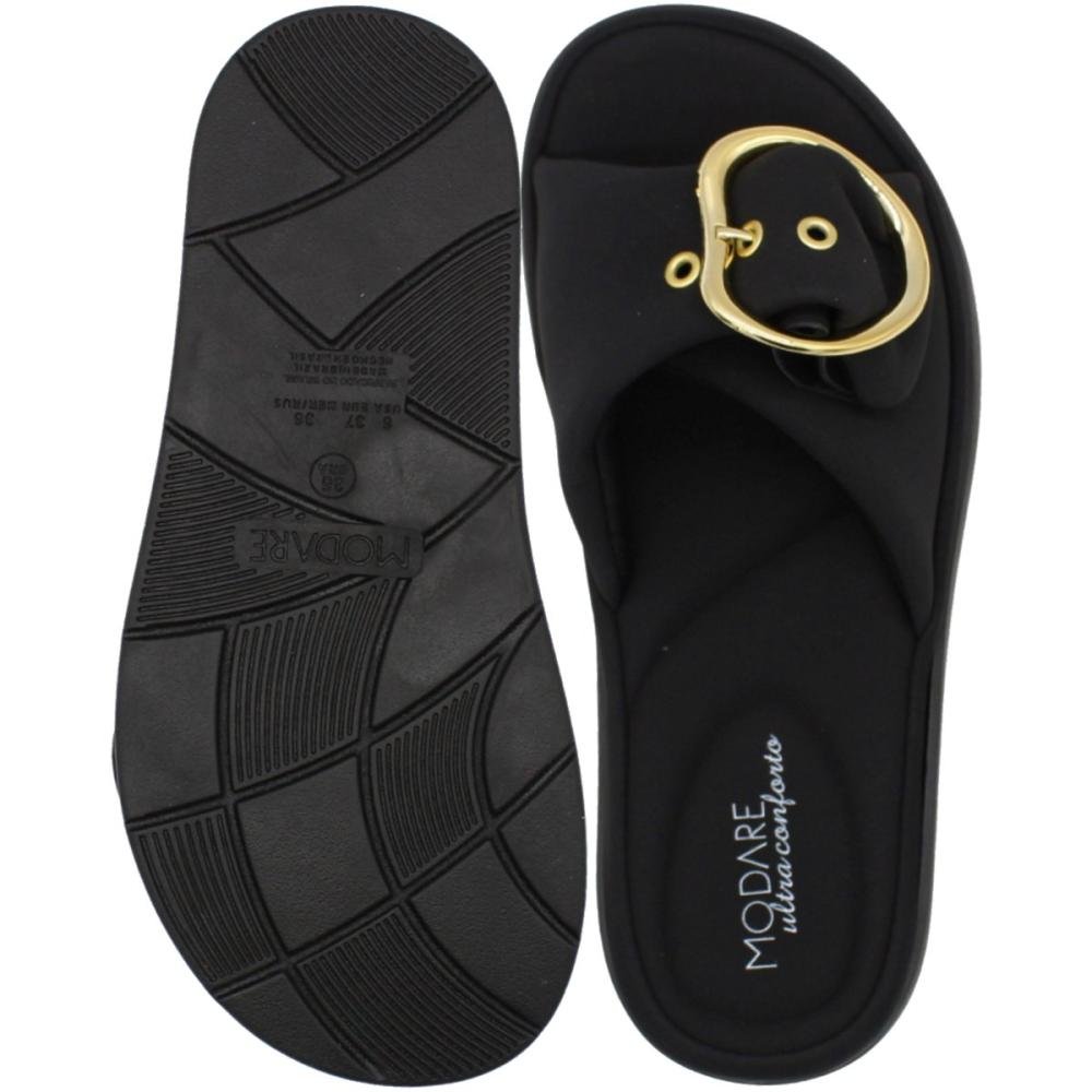 Tamanco Slide Modare Nob Soft Fivela Feminino Preto 3