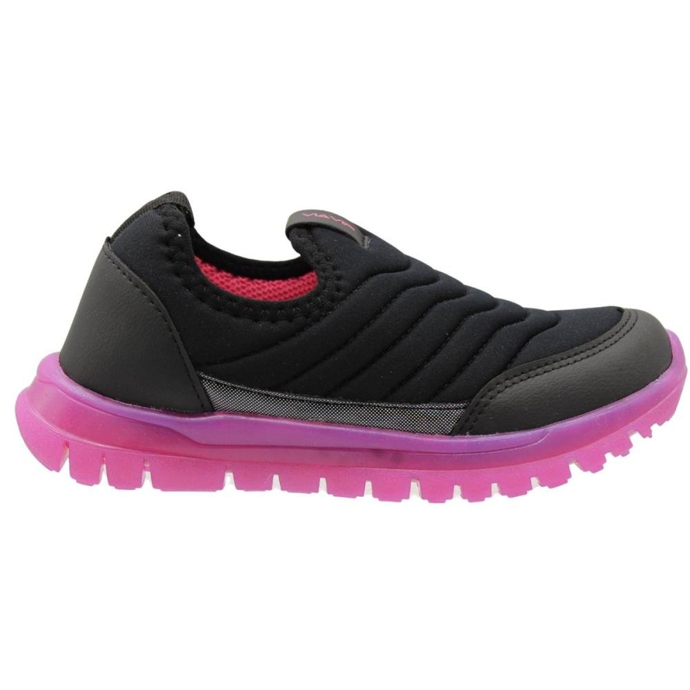 Tênis Jogging Juvenil Via Vip Flex Acolchoado Brilho Menina