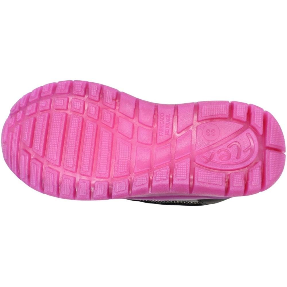 Tênis Jogging Juvenil Via Vip Flex Acolchoado Brilho Menina Preto 5