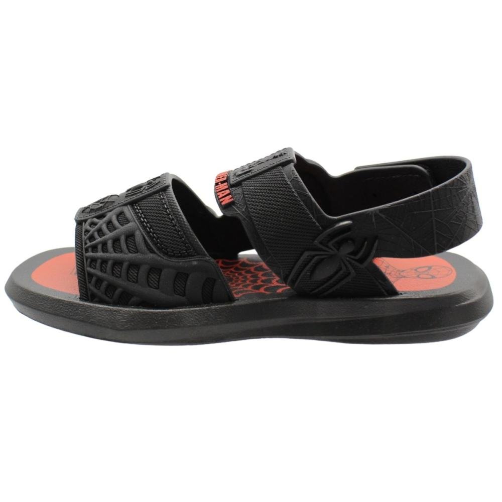 Sandália Juvenil Grendene Kids Tiras Ajustáveis Spider Com Quadriciclo Menino Preto 2