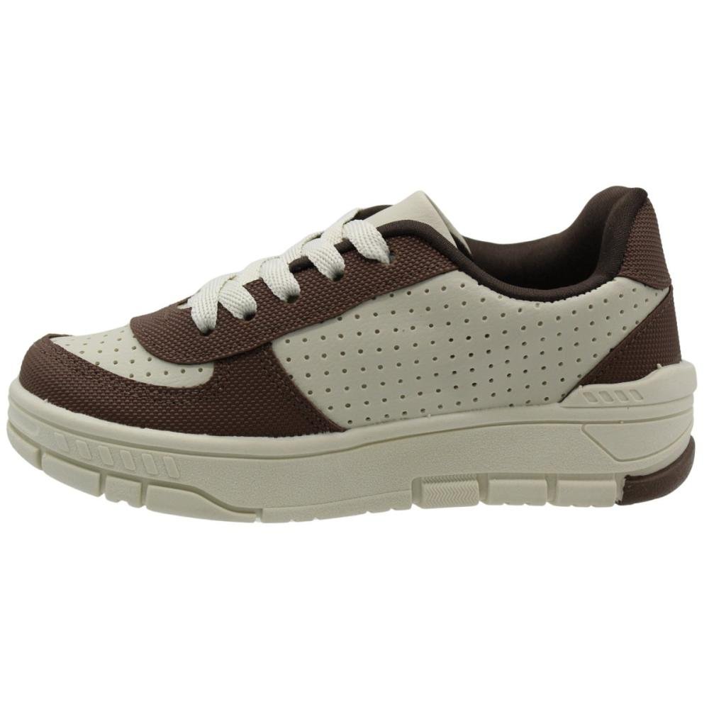 Tênis Casual Juvenil Brink Perfuros Cadarço Menino Branco 2