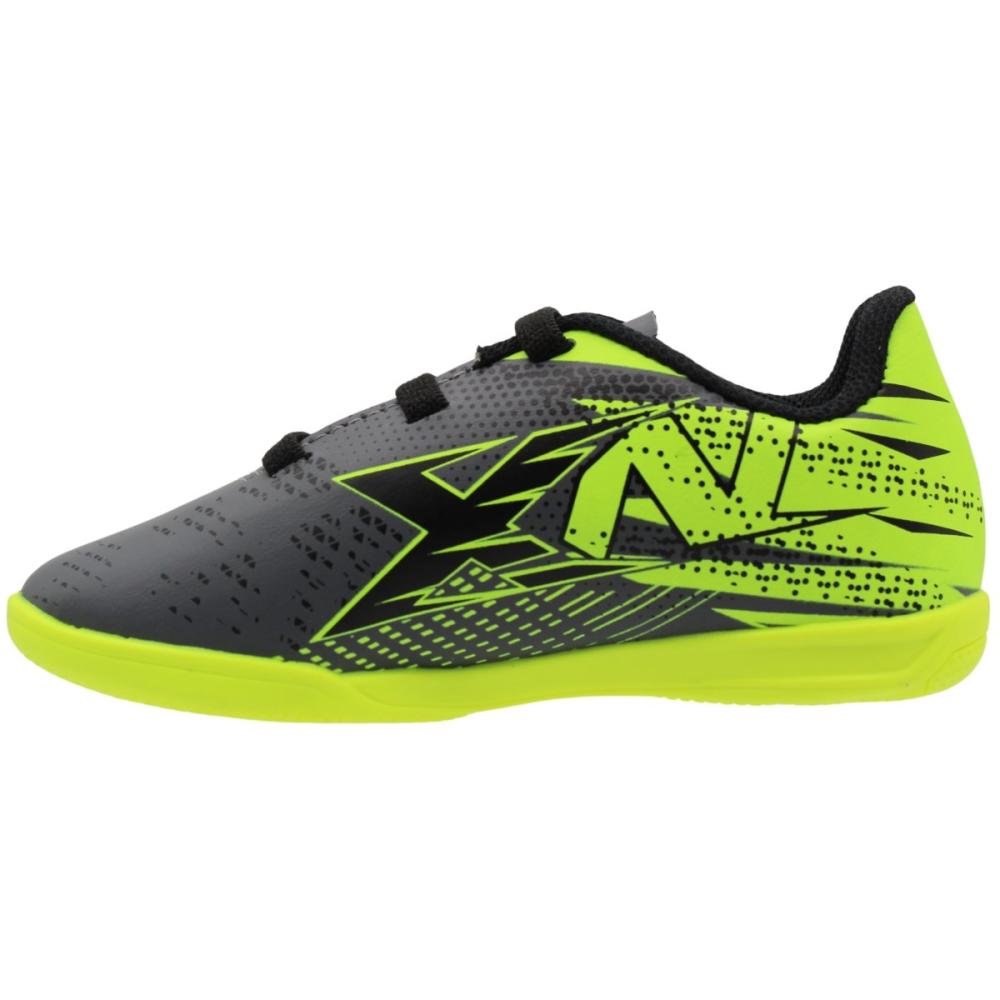 Chuteira Indoor Infantil OXN Dynamic 4 Eslastic Menino Preto 2