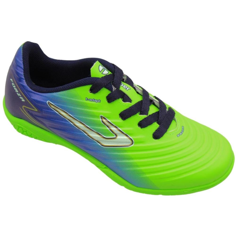 Chuteira Indoor Juvenil Topper Forza V Menino Verde 3